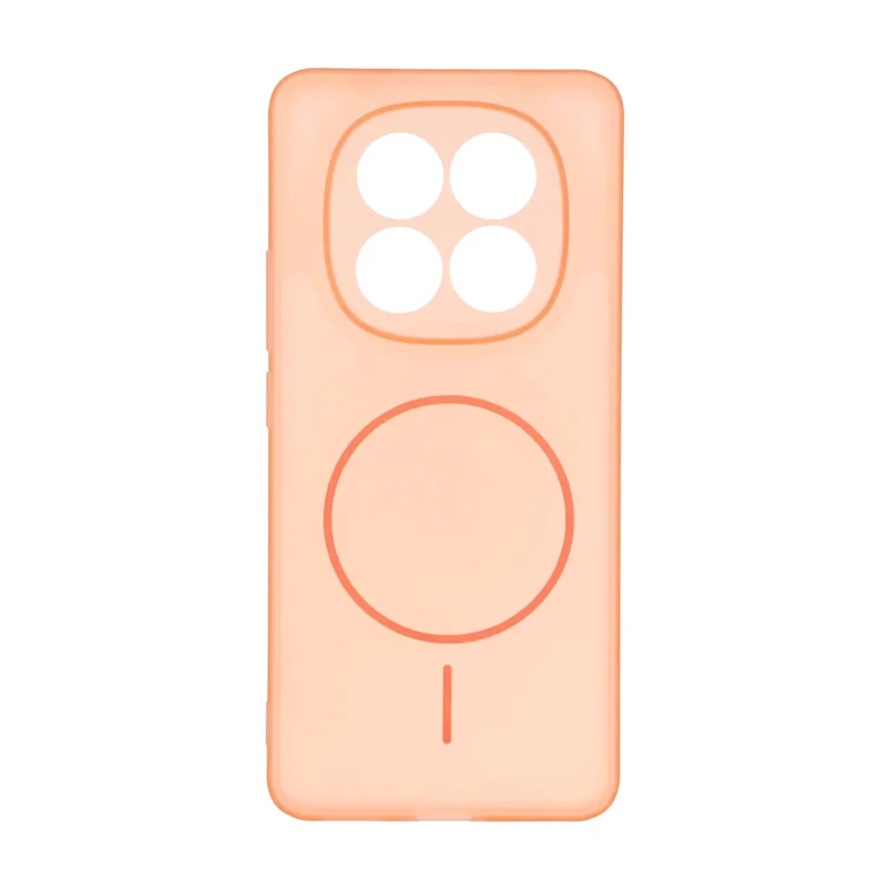 قاب زله ای مات Ultar thin طرح مگ سیف محافظ لنزدار Xiaomi Redmi Note 15 - نارنجی