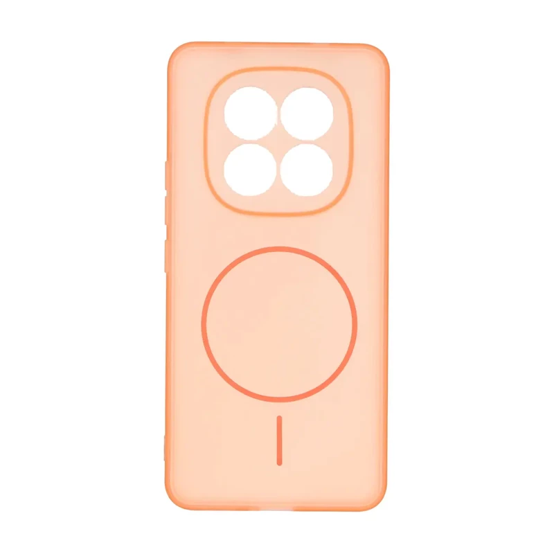 قاب زله ای مات Ultar thin طرح مگ سیف محافظ لنزدار Xiaomi Redmi Note 15 Pro 4G - نارنجی