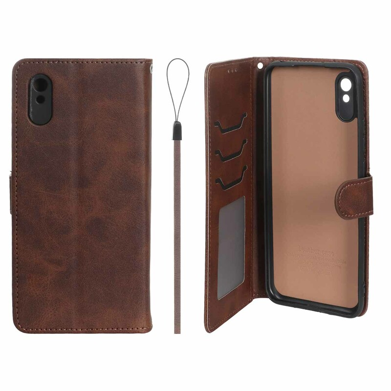 کیف موبایل مگنتی درجه یک داخل خز MNC Plus مدل Xiaomi Redmi 9A / Redmi 9A Sport / Redmi 9AT - قهوه ای