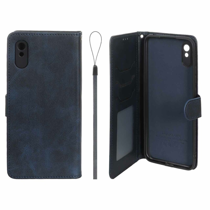 کیف موبایل مگنتی درجه یک داخل خز MNC Plus مدل Xiaomi Redmi 9A / Redmi 9A Sport / Redmi 9AT - سرمه ای