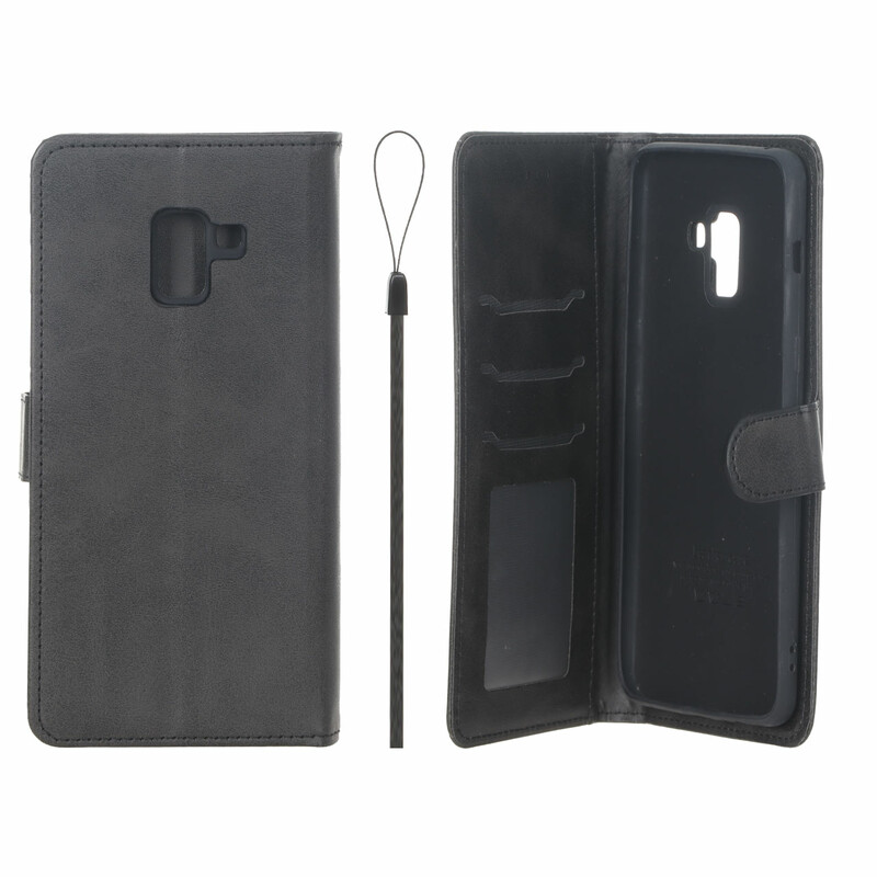 کیف موبایل مگنتی درجه یک داخل خز MNC Plus مدل Samsung Galaxy A8 Plus / A730 - مشکی