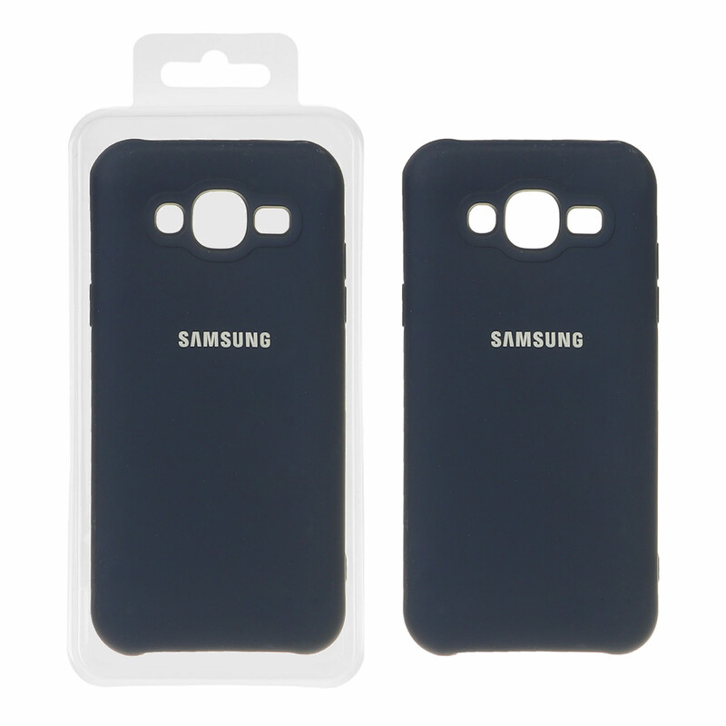 قاب نیو سیلیکون محافظ لنزدار RFF مدل Samsung Galaxy J5 (2015) / J500 - سرمه ای (پک دار)