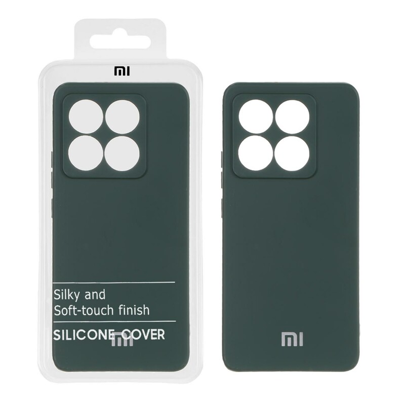 قاب نیو سیلیکون محافظ لنزدار RFF مدل Xiaomi 14T / 14T Pro - سبز تیره (پک دار)