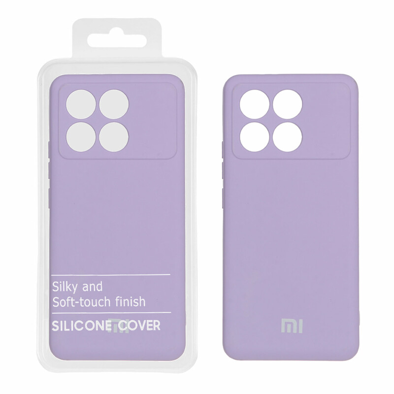 قاب نیو سیلیکون محافظ لنزدار RFF مدل Xiaomi Poco F6 Pro - یاسی (پک دار)