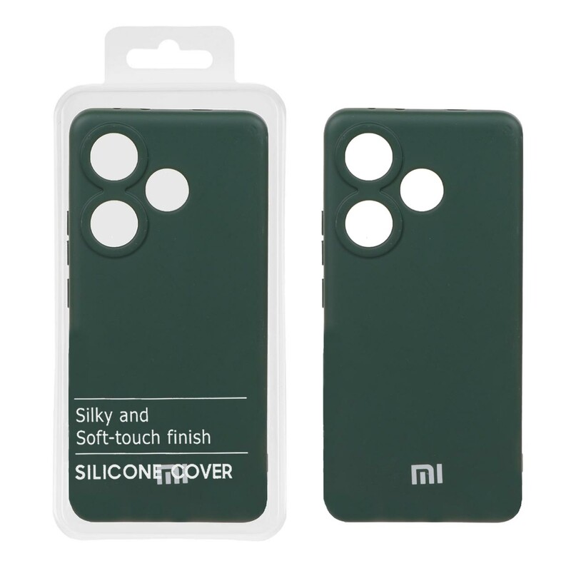 قاب نیو سیلیکون محافظ لنزدار RFF مدل Xiaomi Poco F6 - سبز تیره (پک دار)