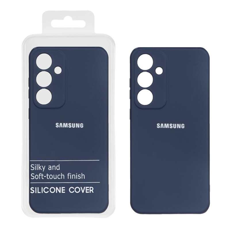 قاب نیو سیلیکون محافظ لنزدار RFF مدل Samsung Galaxy S24 FE - سرمه ای (پک دار)