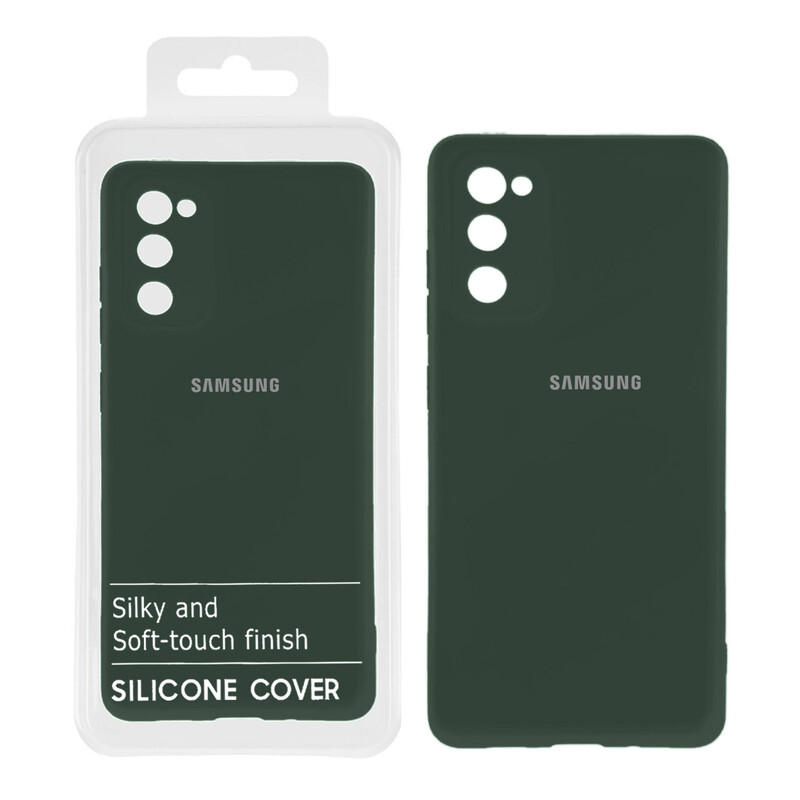قاب نیو سیلیکون محافظ لنزدار RFF مدل Samsung S20 FE - سبز تیره (پک دار)