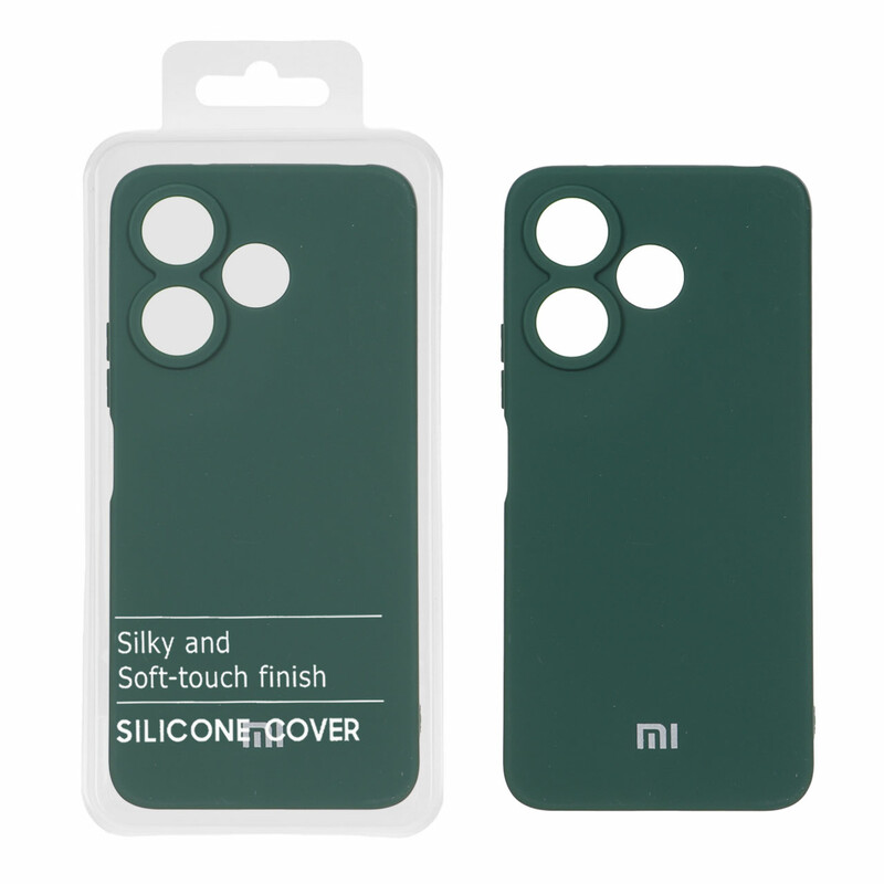 قاب نیو سیلیکون محافظ لنزدار RFF مدل Xiaomi Redmi 13X / Redmi 13 4G / Poco M6 4G - سبز (پک دار)