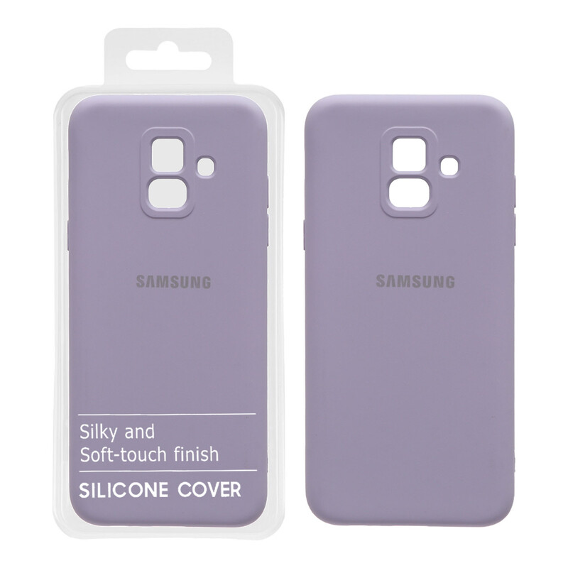قاب نیو سیلیکون محافظ لنزدار RFF مدل Samsung Galaxy A6 - یاسی (پک دار)