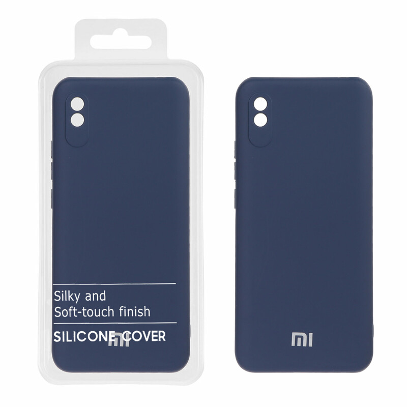 قاب نیو سیلیکون محافظ لنزدار RFF مدل Xiaomi Redmi 9A / Redmi 9A Sport / Redmi 9AT - سرمه ای (پک دار)