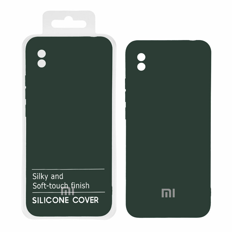 قاب نیو سیلیکون محافظ لنزدار RFF مدل Xiaomi Redmi 9A - سبز تیره کد7 (پک دار)