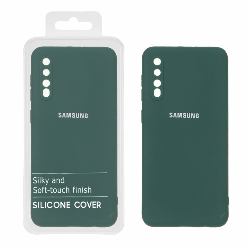 قاب نیو سیلیکون محافظ لنزدار RFF مدل Samsung Galaxy A50 / A50s / A30s - سبز (پک دار)