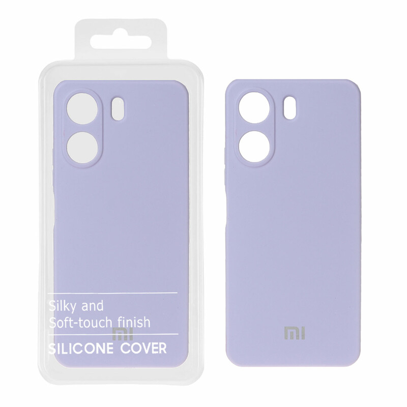 قاب نیو سیلیکون محافظ لنزدار RFF مدل Xiaomi Redmi 13C / Poco C65 - یاسی (پک دار)