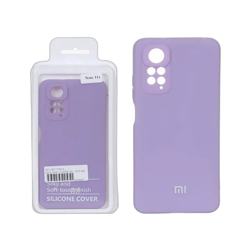قاب نیو سیلیکون محافظ لنزدار RFF مدل Xiaomi Redmi Note 11S / Note 11 - 4G - یاسی (پک دار)