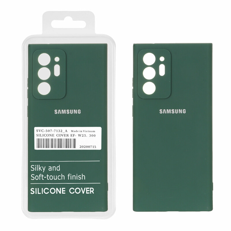 قاب نیو سیلیکون محافظ لنزدار RFF مدل Samsung Galaxy Note20 Ultra - سبز (پک دار)