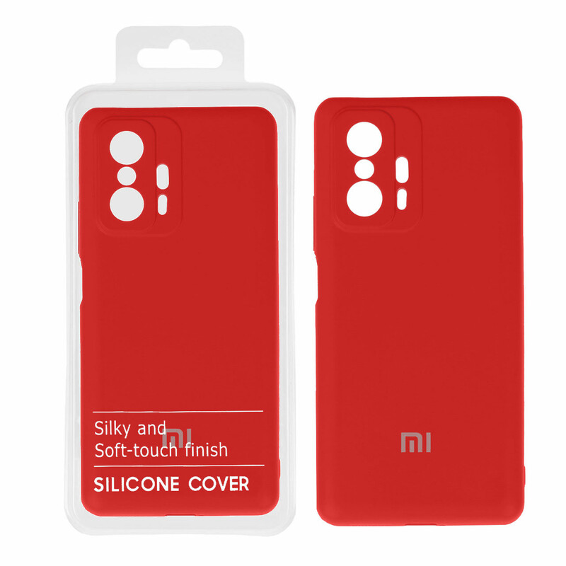 قاب نیو سیلیکون محافظ لنزدار RFF مدل Xiaomi Mi 11T / 11T Pro - قرمز کد 5 (پک دار)