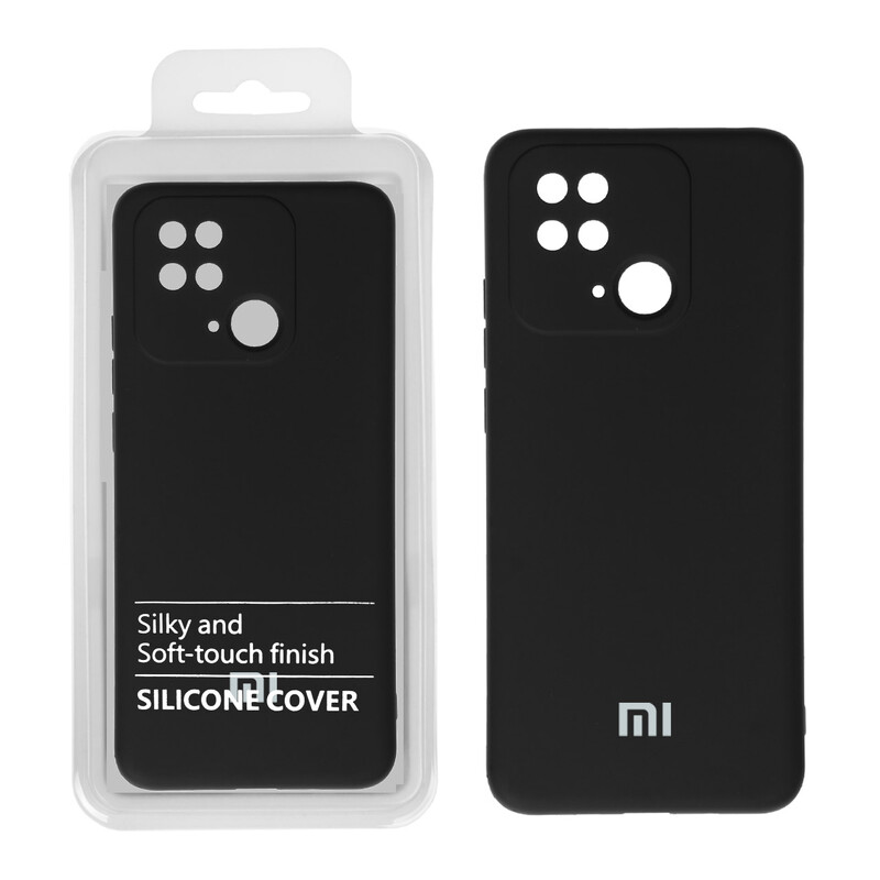 قاب نیو سیلیکون محافظ لنزدار RFF مدل Xiaomi Redmi 10C / Poco C40 مشکی (پک دار)