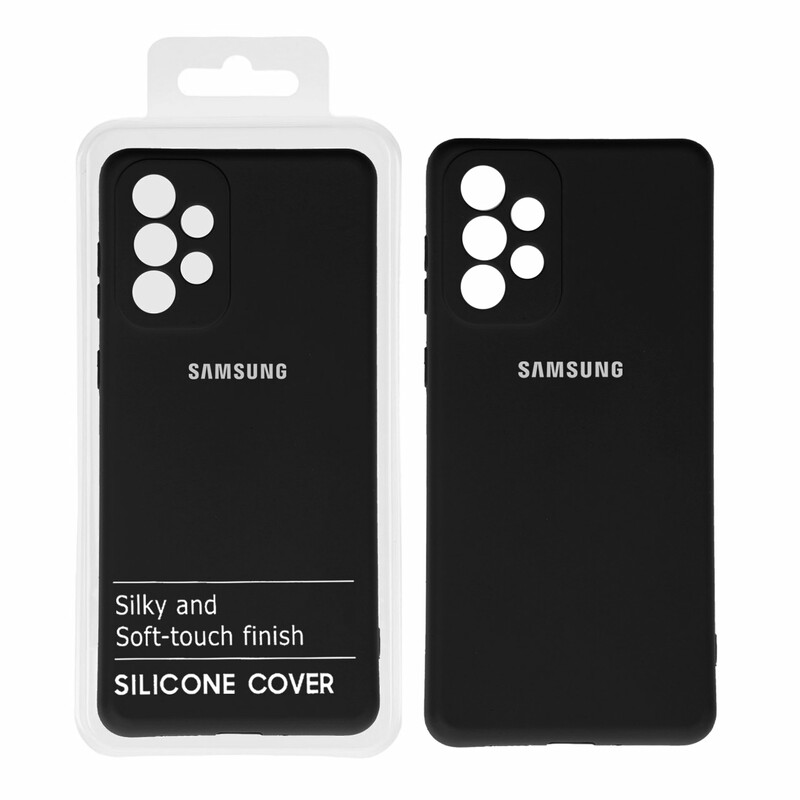 قاب نیو سیلیکون محافظ لنزدار RFF مدل Samsung A73 - 5G - مشکی (پک دار)
