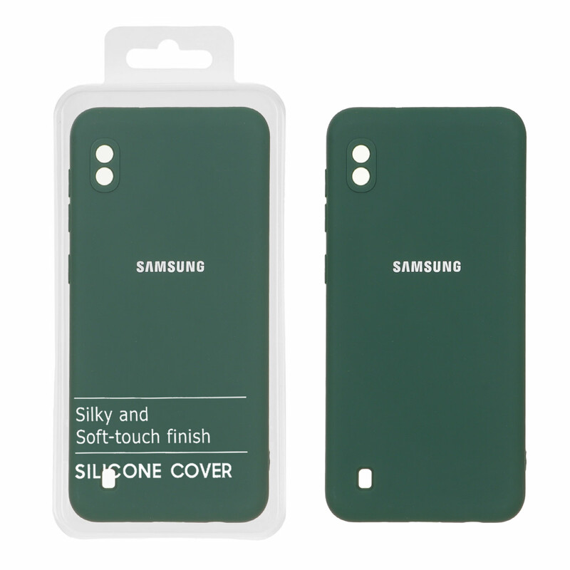 قاب نیو سیلیکون محافظ لنزدار RFF مدل Samsung Galaxy A10 / M10 - سبز (پک دار)