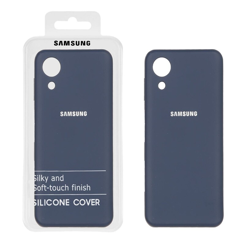 قاب نیو سیلیکون محافظ لنزدار RFF مدل Samsung Galaxy A03 Core - سرمه ای (پک دار)