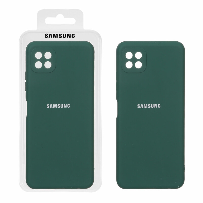 قاب نیو سیلیکون محافظ لنزدار RFF مدل Samsung Galaxy A22 5G - سبز (پک دار)