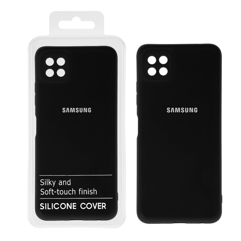 قاب نیو سیلیکون محافظ لنزدار RFF مدل Samsung A22 - 5G - مشکی کد1 (پک دار)