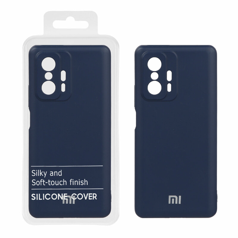 قاب نیو سیلیکون محافظ لنزدار RFF مدل Xiaomi Mi 11T / Mi 11T Pro - سرمه ای (پک دار)