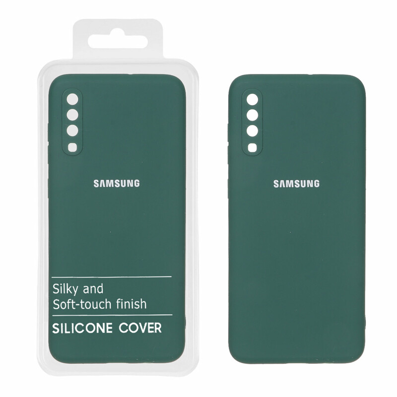 قاب نیو سیلیکون محافظ لنزدار RFF مدل Samsung Galaxy A70 / A70s - سبز (پک دار)