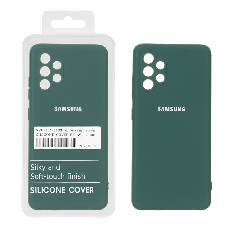 قاب نیو سیلیکون محافظ لنزدار RFF مدل Samsung Galaxy A32 4G - سبز (پک دار)