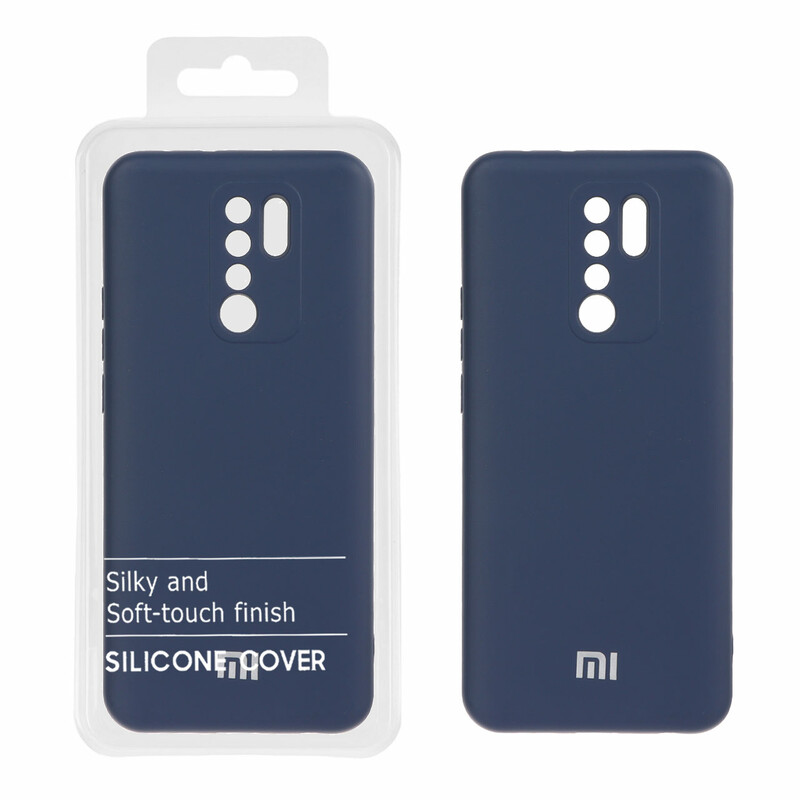 قاب نیو سیلیکون محافظ لنزدار RFF مدل Xiaomi Redmi 9 / Redmi 9 Prime / Poco M2 - سرمه ای (پک دار)