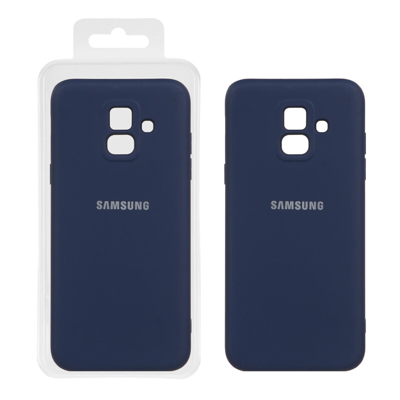 قاب نیو سیلیکون محافظ لنزدار RFF مدل Samsung Galaxy A6 - سرمه ای (پک دار)