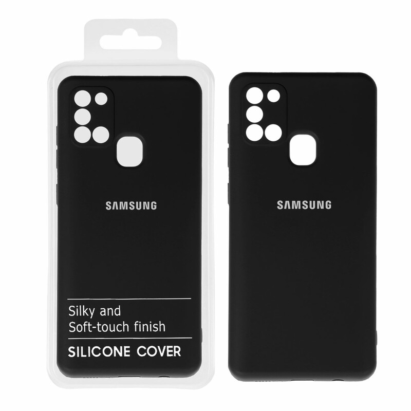 قاب نیو سیلیکون محافظ لنزدار RFF مدل Samsung A21S - مشکی کد 2 (پک دار)