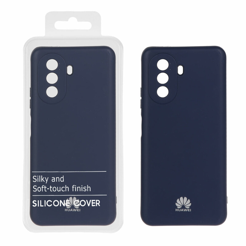 قاب نیو سیلیکون محافظ لنزدار RFF مدل Huawei Nova Y70 / Nova Y70 Plus - سرمه ای (پک دار)