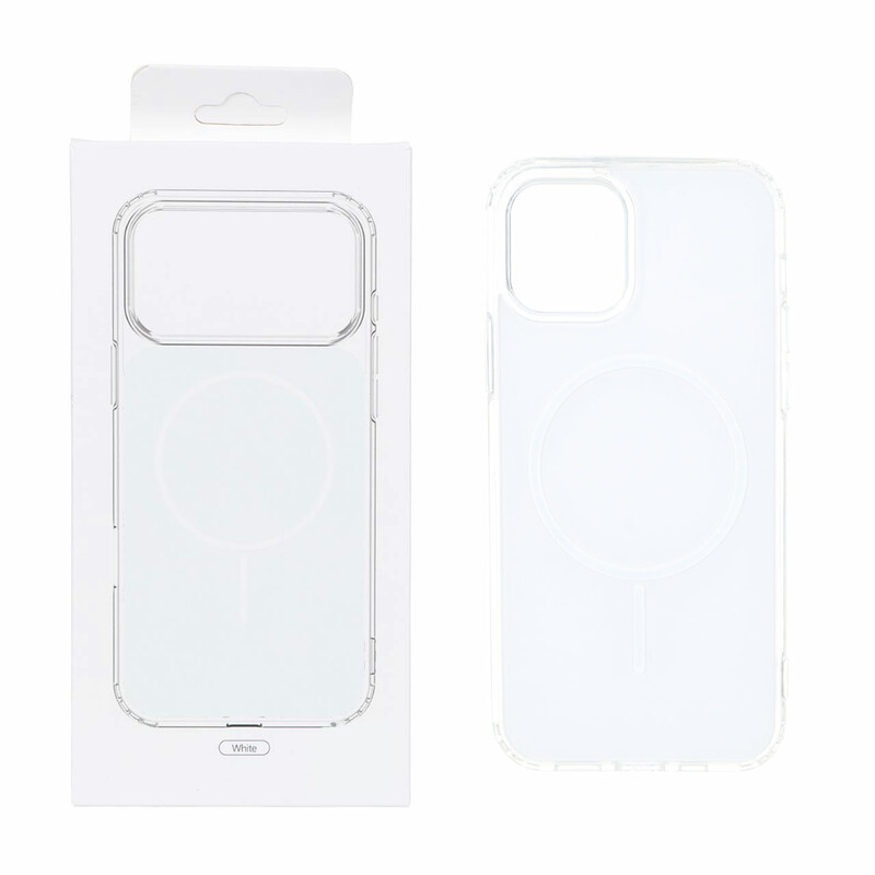 قاب پشت رنگی دور ژله ای با قابلیت شارژ MagSafe مدل Apple iPhone 12 Pro / iPhone 12 - سفید (پک دار)