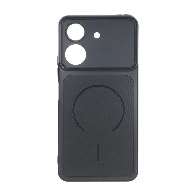 قاب سوزنی طرح مگ سیف دور لنز برجسته Xiaomi Redmi 13C / Poco C65 - مشکی