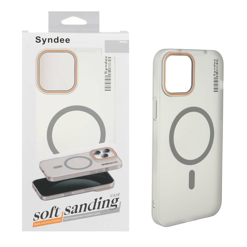 قاب اورجینال Syndee پشت مات MagSafe مدل Apple iPhone 12 Pro Max - خاکستری (پک دار )
