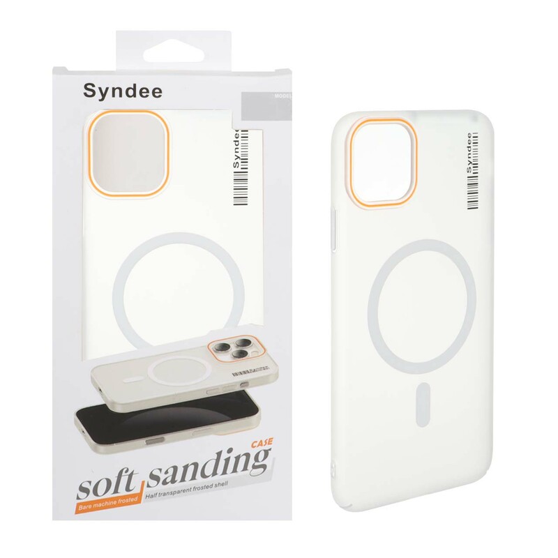 قاب اورجینال Syndee پشت مات MagSafe مدل Apple iPhone 11 Pro Max - سفید (پک دار )
