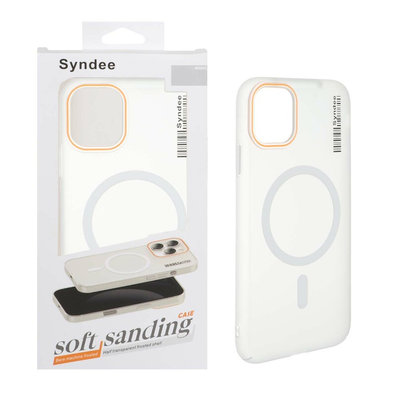 قاب اورجینال Syndee پشت مات MagSafe مدل Apple iPhone 11 - سفید (پک دار )