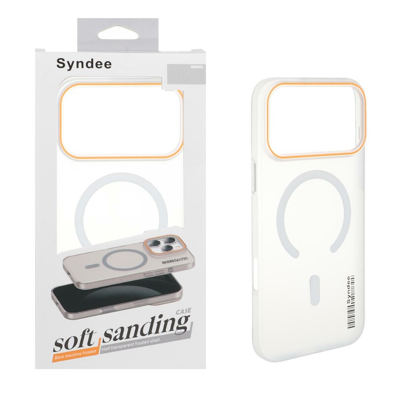 قاب اورجینال Syndee پشت مات MagSafe مدل Apple iPhone 17 Pro Max - سفید (پک دار )
