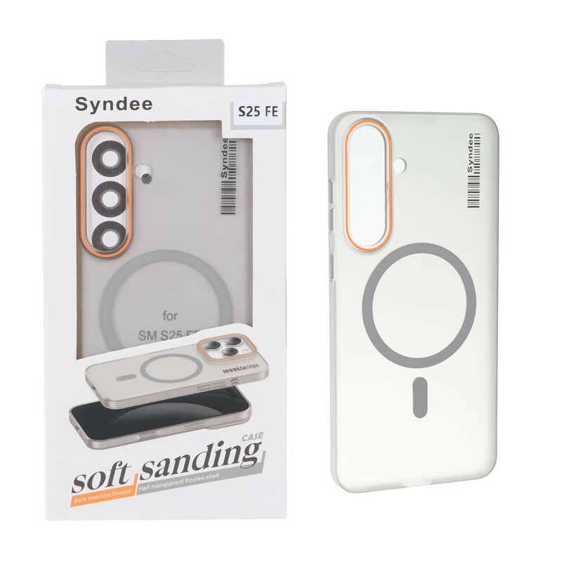 قاب اورجینال Syndee پشت مات MagSafe مدل Samsung Galaxy S25 FE - خاکستری (پک دار)