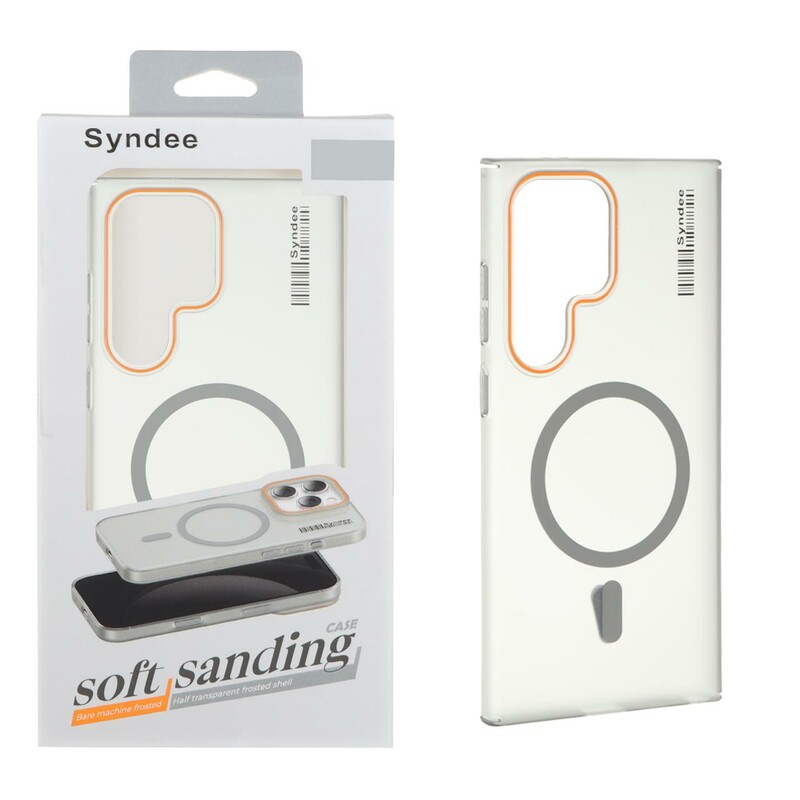 قاب اورجینال Syndee پشت مات MagSafe مدل Samsung Galaxy S24 Ultra - خاکستری (پک دار)