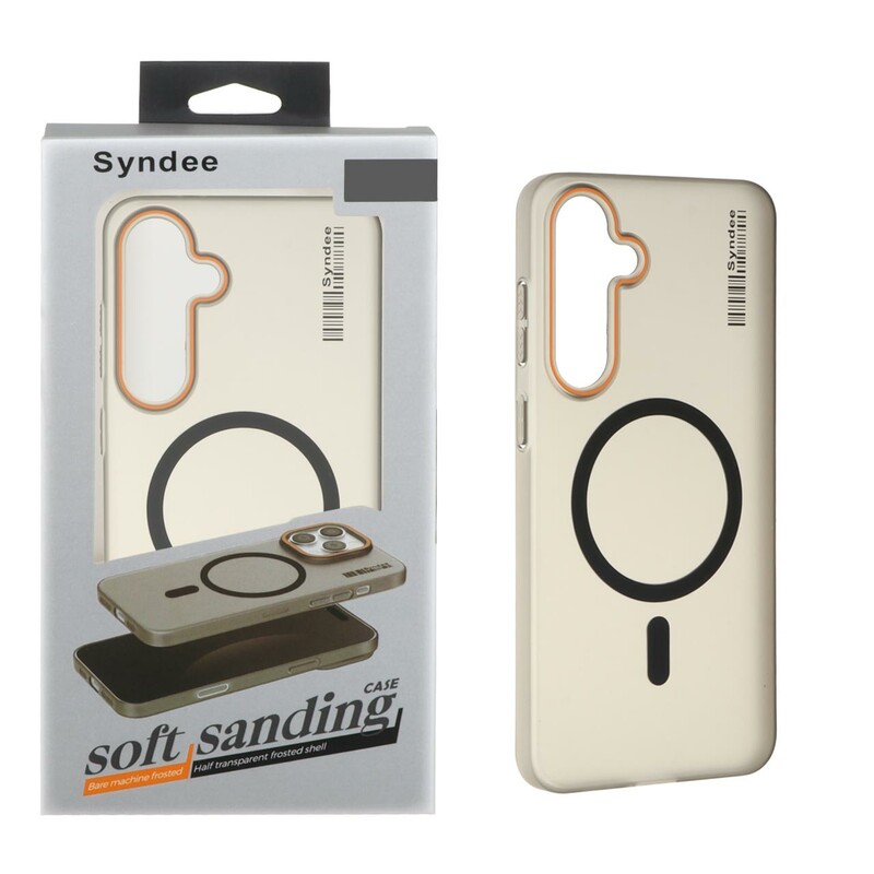 قاب اورجینال Syndee پشت مات MagSafe مدل Samsung Galaxy S24 FE - مشکی (پک دار)
