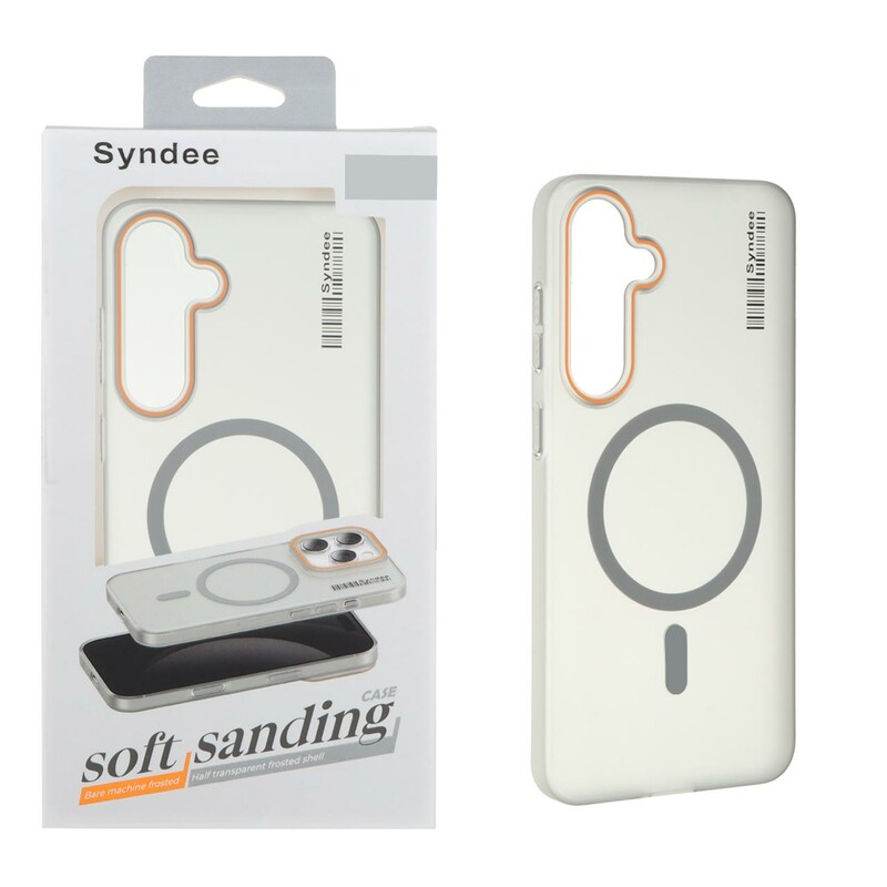 قاب اورجینال Syndee پشت مات MagSafe مدل Samsung Galaxy S24 FE - خاکستری (پک دار)