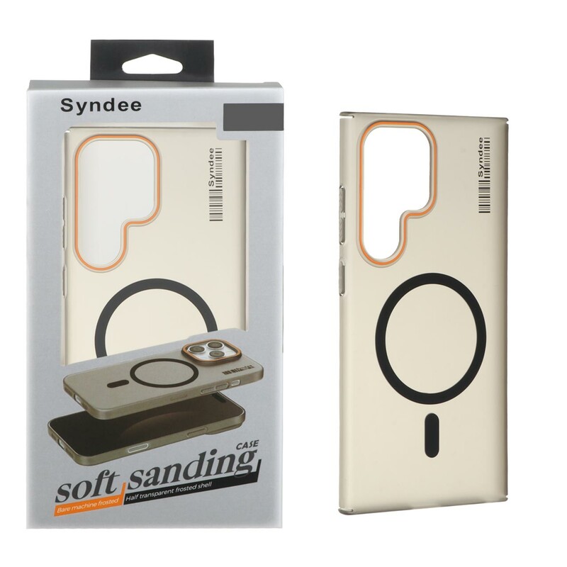 قاب اورجینال Syndee پشت مات MagSafe مدل Samsung Galaxy S24 Ultra - مشکی (پک دار)