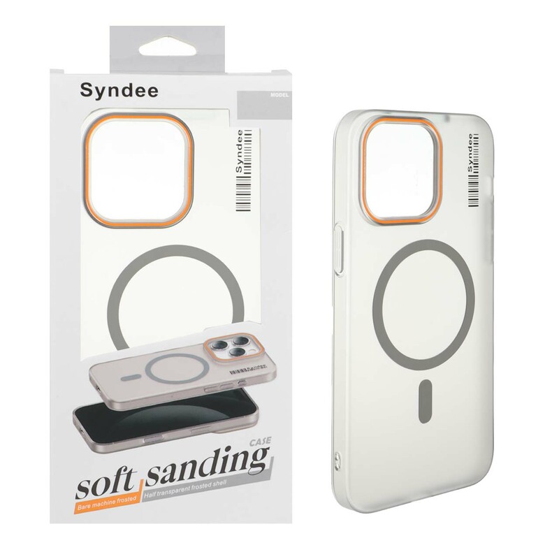 قاب اورجینال Syndee پشت مات MagSafe مدل Apple iPhone 14 Pro Max - خاکستری (پک دار )