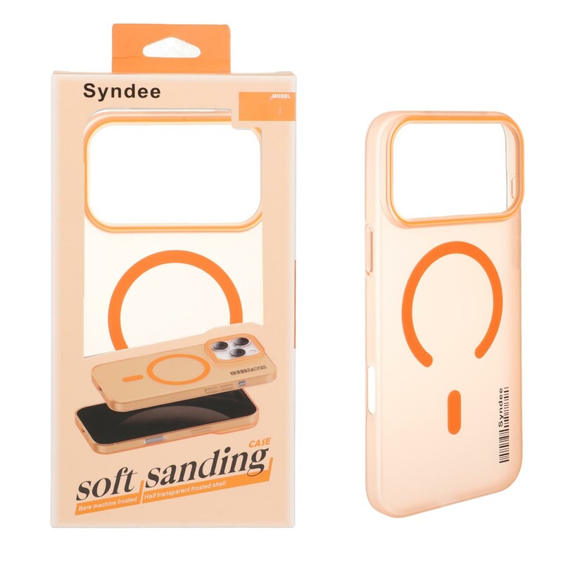 قاب اورجینال Syndee پشت مات MagSafe مدل Apple iPhone 17 Pro Max - نارنجی (پک دار )