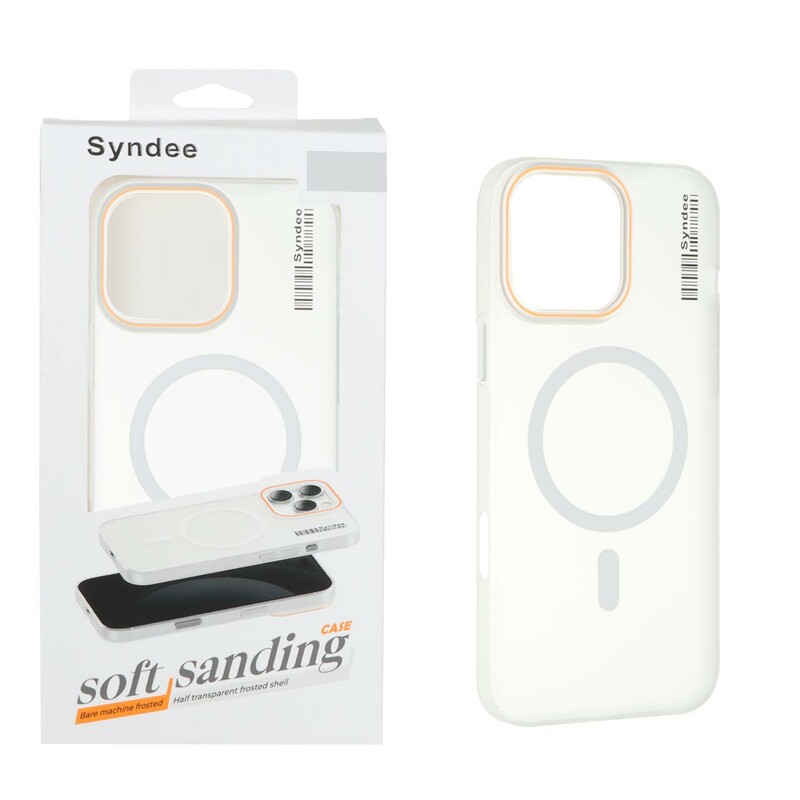 قاب اورجینال Syndee پشت مات MagSafe مدل Apple iPhone 16 Pro Max - سفید (پک دار)