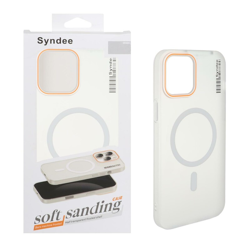 قاب اورجینال Syndee پشت مات MagSafe مدل Apple iPhone 12 Pro Max - سفید (پک دار )
