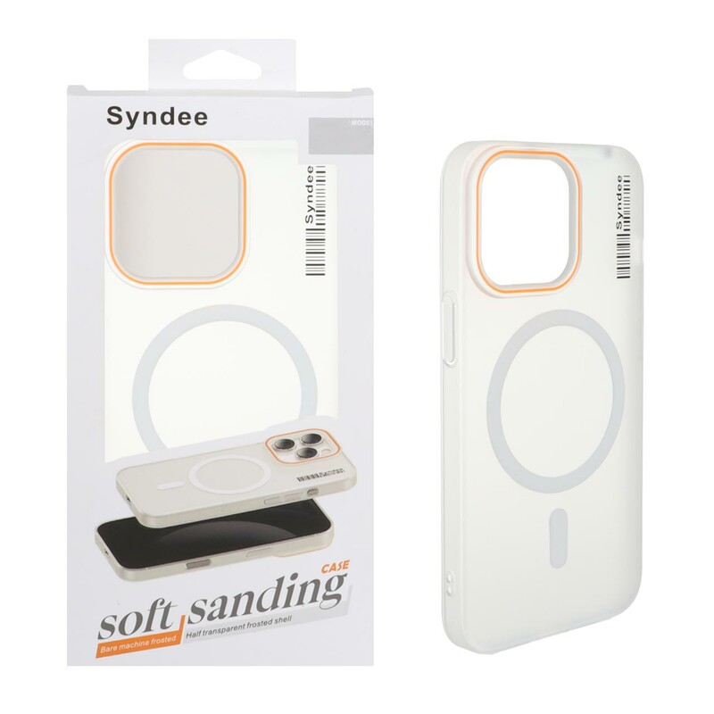 قاب اورجینال Syndee پشت مات MagSafe مدل Apple iPhone 13 Pro - سفید (پک دار )
