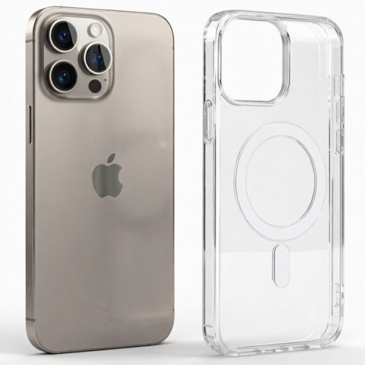 قاب شفاف Apple iPhone 15 Pro Max با قابلیت شارژ NTC - MagSafe (پک دار)